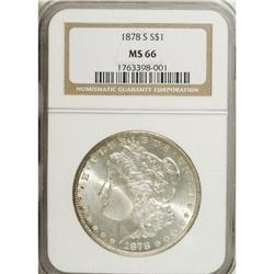 1878-S $1 MS66 NGC. NGC Census: (782/58). PCGS Pop