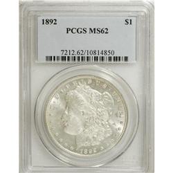 1892 $1 MS62 PCGS. PCGS Population (637/2688). NGC