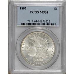 1892 $1 MS64 PCGS. PCGS Population (1105/185). NGC