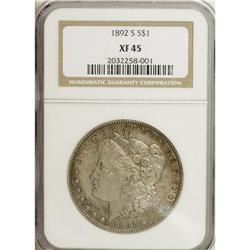 1892-S $1 XF45 NGC. NGC Census: (1410/1580). PCGS