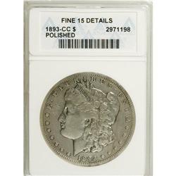 1893-CC $1 --Polished--ANACS. Fine 15 Details. NGC