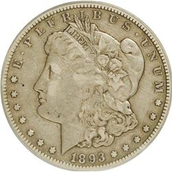 1893-CC $1 VF30 PCGS. PCGS Population (86/3206). NGC C