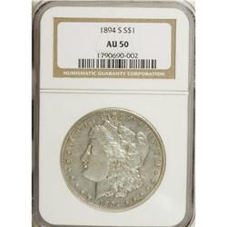1894-S $1 AU50 NGC. NGC Census: (66/3178). PCGS Po