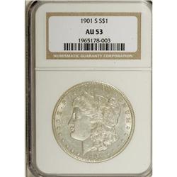 1901-S $1 AU53 NGC. NGC Census: (74/2656). PCGS Po