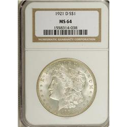 1921-D $1 MS64 NGC. NGC Census: (7914/3696). PCGS