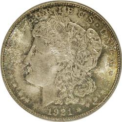 1921-D $1 MS65 PCGS. PCGS Population (1136/182). NGC C