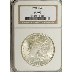1921-S $1 MS63 NGC. NGC Census: (4360/9440). PCGS