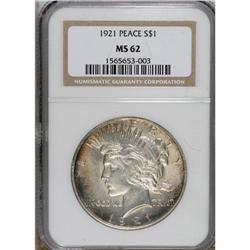 1921 $1 MS62 NGC. NGC Census: (2210/11554). PCGS P