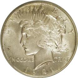 1921 $1 MS62 PCGS. PCGS Population (1449/6742). NGC Ce