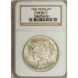 1921 $1 MS63 NGC. NGC Census: (2007/3771). PCGS Po