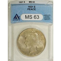 1921 $1 MS63 ANACS. NGC Census: (4016/7538). PCGS
