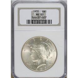 1935 $1 MS65 NGC. NGC Census: (599/55). PCGS Popul