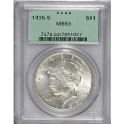 1935-S $1 MS63 PCGS. PCGS Population (835/1679). N