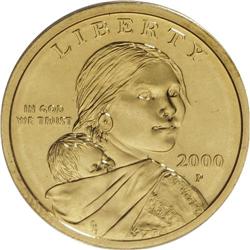 2000-P SAC$1 Goodacre MS66 PCGS. PCGS Population (35/6