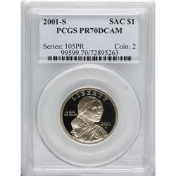 2001-S $1 Sacagawea PR70 Deep Cameo PCGS. PCGS Pop