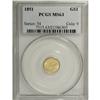 Image 1 : 1851 G$1 MS63 PCGS. PCGS Population (426/333). NGC