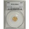 Image 1 : 1851 G$1 MS63 PCGS. PCGS Population (426/333). NGC