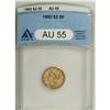 Image 1 : 1882 $2 1/2 AU55 ANACS. NGC Census: (26/244). PCGS