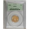 Image 1 : 1893 $5 MS62 PCGS. PCGS Population (883/738). NGC