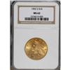 Image 1 : 1902-S $10 MS62 NGC. NGC Census: (1088/2568). PCGS
