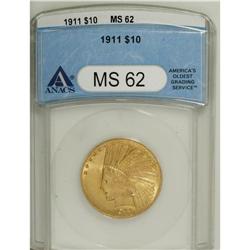 1911 $10 MS62 ANACS. NGC Census: (1817/1587). PCGS
