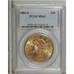 1883-S $20 MS61 PCGS. PCGS Population (281/568). N