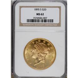 1895-S $20 MS62 NGC. NGC Census: (3290/1130). PCGS