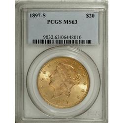 1897-S $20 MS63 PCGS. PCGS Population (1283/268).