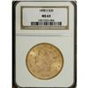 Image 1 : 1898-S $20 MS63 NGC. NGC Census: (2862/958). PCGS