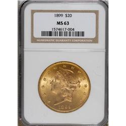1899 $20 MS63 NGC. NGC Census: (6706/1682). PCGS P