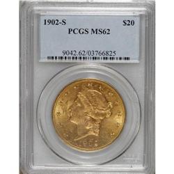 1902-S $20 MS62 PCGS. PCGS Population (1040/485).