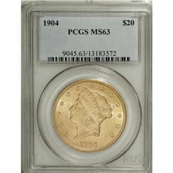 1904 $20 MS63 PCGS. PCGS Population (42721/25799).