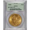 Image 1 : 1908 $20 No Motto MS64 PCGS. PCGS Population (2257