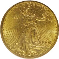1909/8 $20 MS61 NGC. NGC Census: (586/738). PCGS P