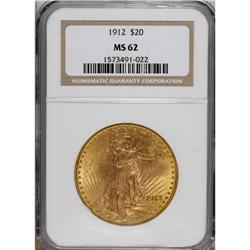 1912 $20 MS62 NGC. NGC Census: (750/440). PCGS Pop