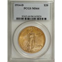 1914-D $20 MS64 PCGS. PCGS Population (1584/717).