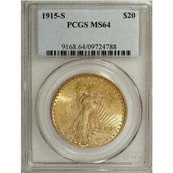 1915-S $20 MS64 PCGS. PCGS Population (2910/1596).