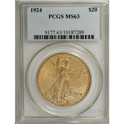 1924 $20 MS63 PCGS. PCGS Population (62759/85238).