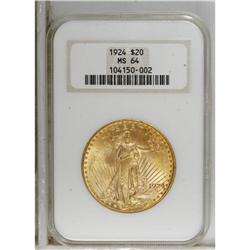 1924 $20 MS64 NGC. NGC Census: (81680/28981). PCGS