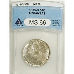 1935-D 50C Arkansas MS66 ANACS. NGC Census: (184/4