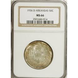 1936-D 50C Arkansas MS66 NGC. NGC Census: (64/10).