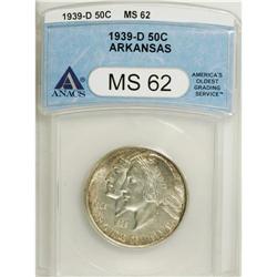 1939-D 50C Arkansas MS62 ANACS. NGC Census: (6/370