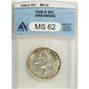 Image 1 : 1939-D 50C Arkansas MS62 ANACS. NGC Census: (6/370