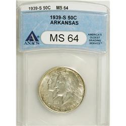 1939-S 50C Arkansas MS64 ANACS. NGC Census: (161/1