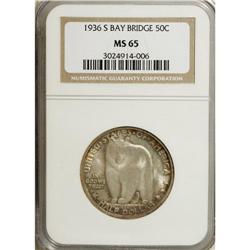 1936-S 50C Bay Bridge MS65 NGC. NGC Census: (1204/