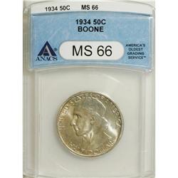 1934 50C Boone MS66 ANACS. NGC Census: (304/34). P