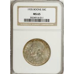 1935 50C Boone MS65 NGC. NGC Census: (415/176). PC