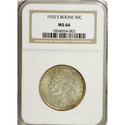 1935-S 50C Boone MS66 NGC. NGC Census: (302/60). P
