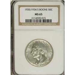 1935/34-S 50C Boone MS65 NGC. NGC Census: (340/208