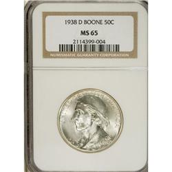 1938-D 50C Boone MS65 NGC. NGC Census: (316/288).
